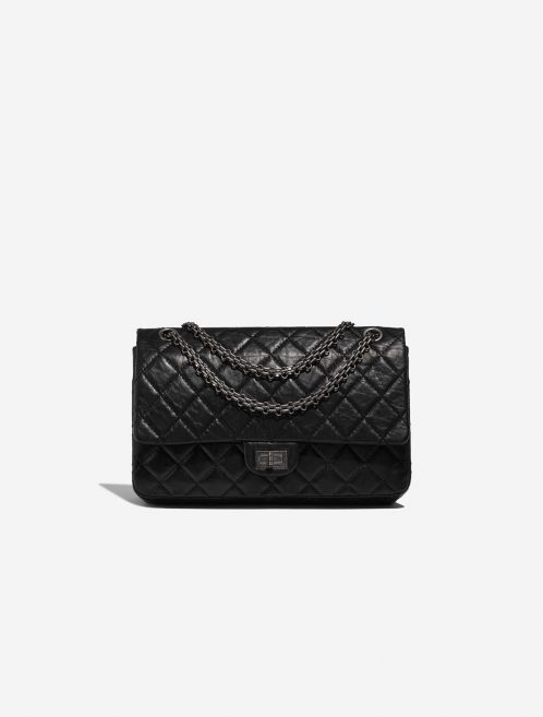 Pre-owned Chanel bag 2.55 Reissue 226 Aged Calf Black Black Front | Sell your designer bag on Saclab.com