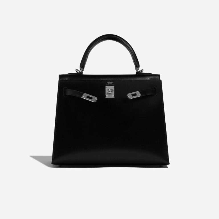 Pre-owned Hermès bag Kelly 25 Box Black Black Front Open | Sell your designer bag on Saclab.com