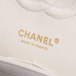 Pre-owned Chanel bag Timeless Medium Caviar White White Logo | Sell your designer bag on Saclab.com