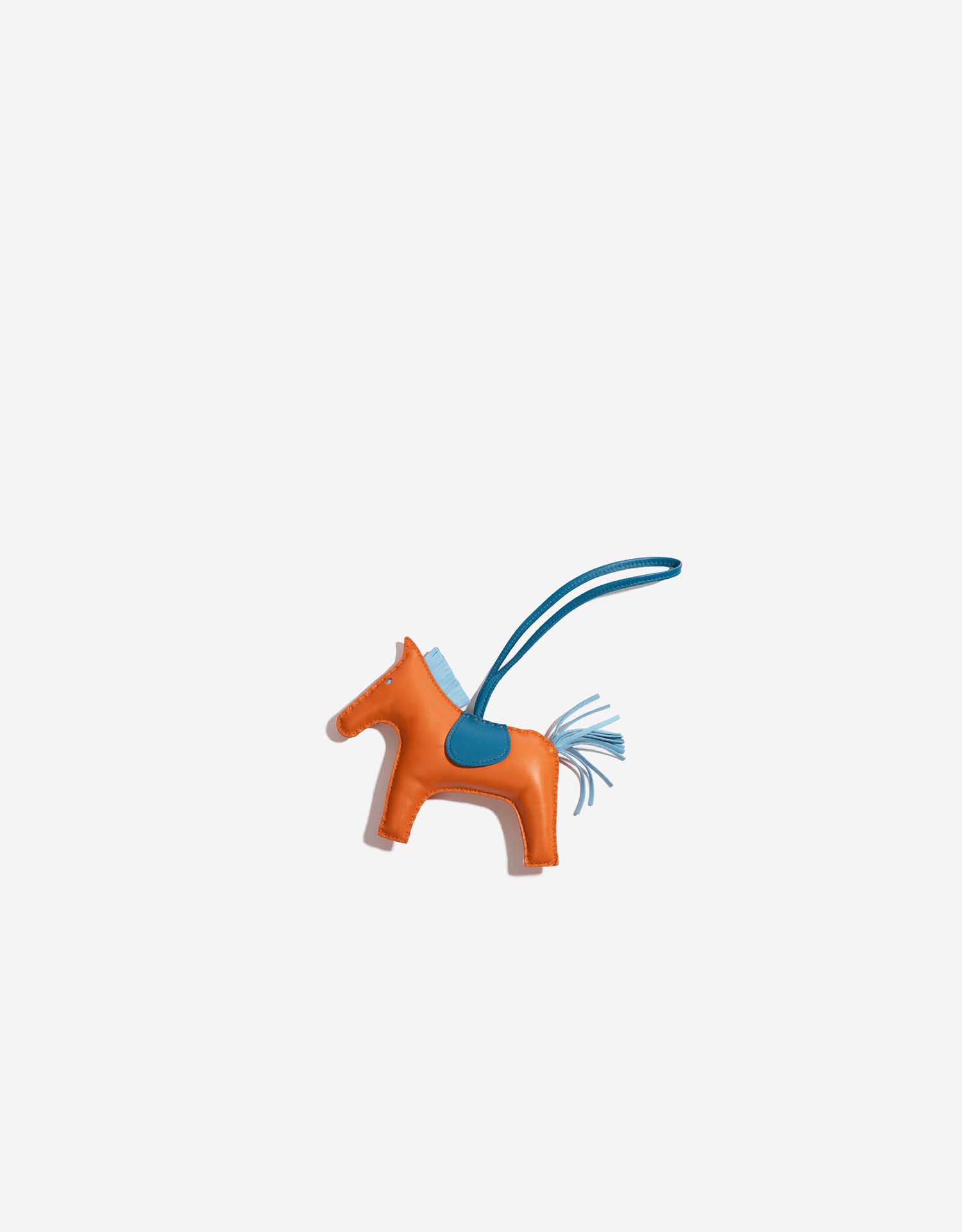 HERMES ロデオ Hermès Rodeo GM Milo Lamb Orange H / Blue Atoll / Blue Mykonos