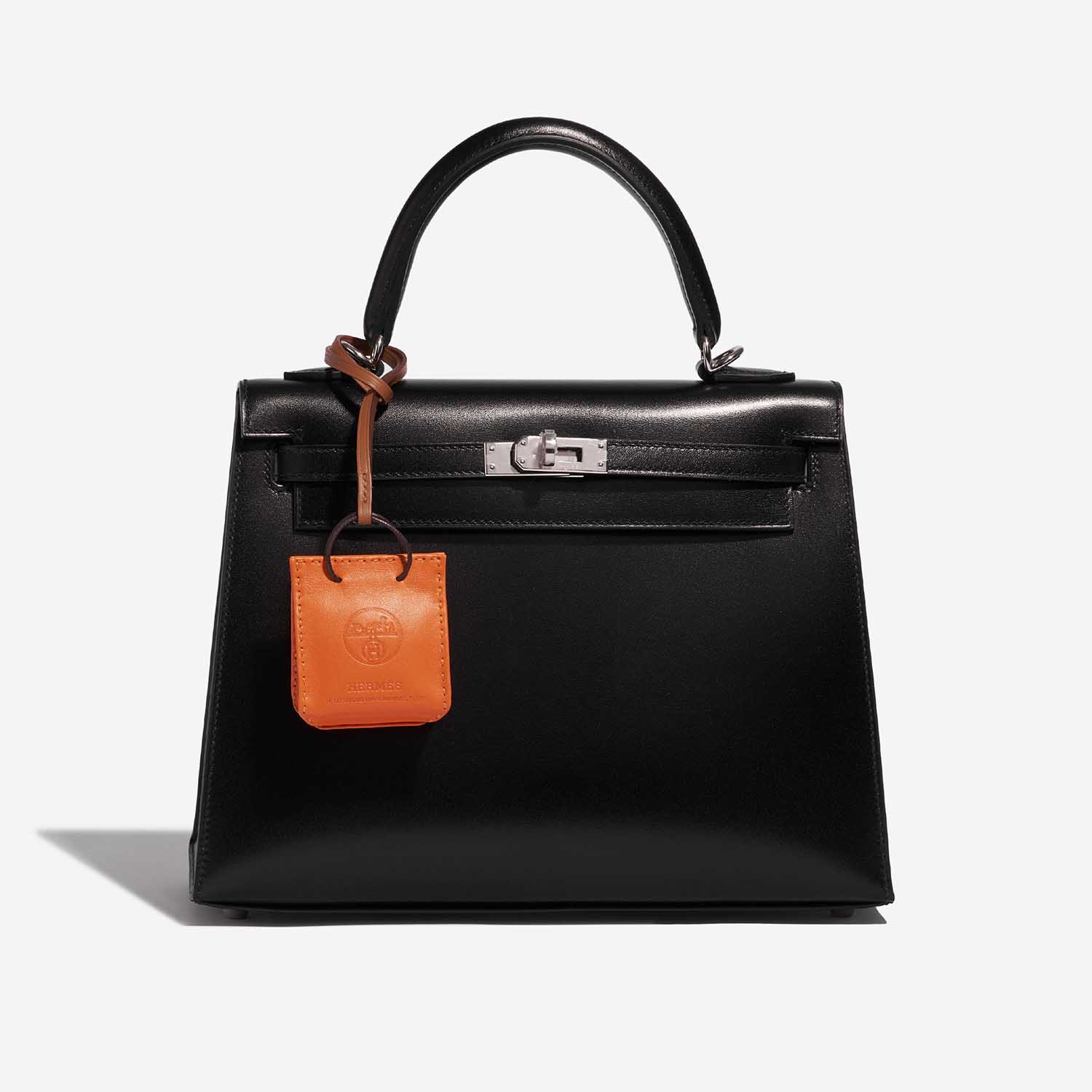 Pre-owned Hermès bag Charm Orange Milo Lamb Orange H Orange Detail | Sell your designer bag on Saclab.com