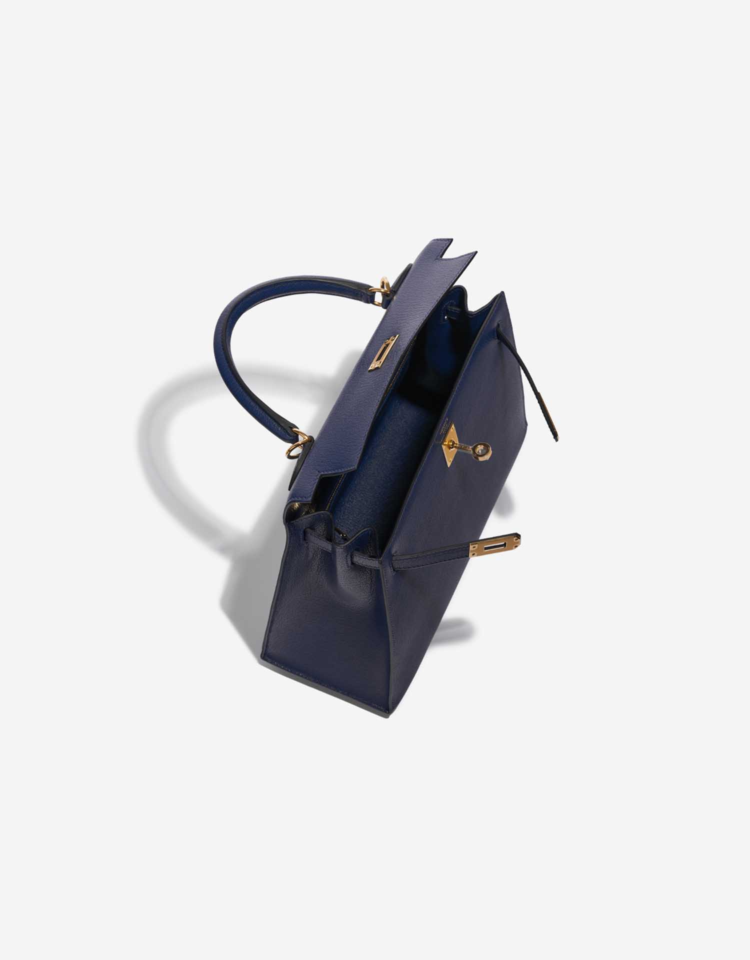 Gebrauchte Hermès Tasche Kelly 25 Chèvre Chamkila Blue Saphire Blue Inside | Verkaufen Sie Ihre Designertasche auf Saclab.com