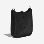 Pre-owned Hermès bag Evelyne 16 Taurillon Clemence Black Black Side Front | Sell your designer bag on Saclab.com