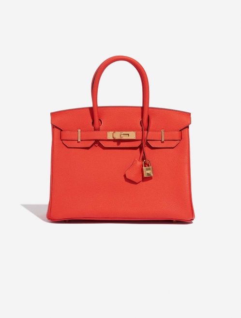 Pre-owned Hermès bag Birkin 30 Togo Capucine Orange Front | Sell your designer bag on Saclab.com