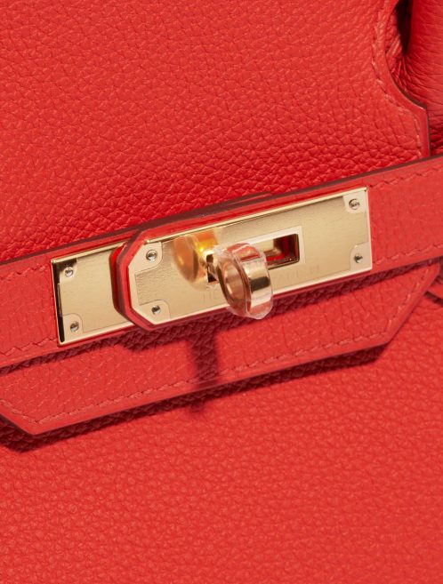 Pre-owned Hermès bag Birkin 30 Togo Capucine Orange Closing System | Sell your designer bag on Saclab.com