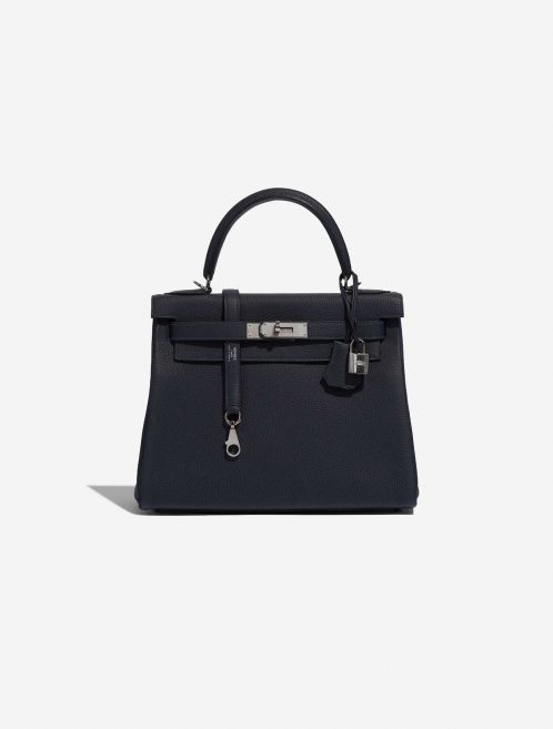 Pre-owned Hermès bag Kelly 28 Togo Bleu Nuit Blue Front | Sell your designer bag on Saclab.com