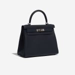 Pre-owned Hermès bag Kelly 28 Togo Bleu Nuit Blue Side Front | Sell your designer bag on Saclab.com