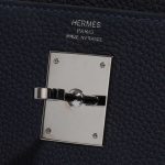 Pre-owned Hermès bag Kelly 28 Togo Bleu Nuit Blue Logo | Sell your designer bag on Saclab.com