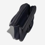 Pre-owned Hermès bag Halzan 31 Clemence Bleu Nuit / Black Black, Blue Inside | Sell your designer bag on Saclab.com