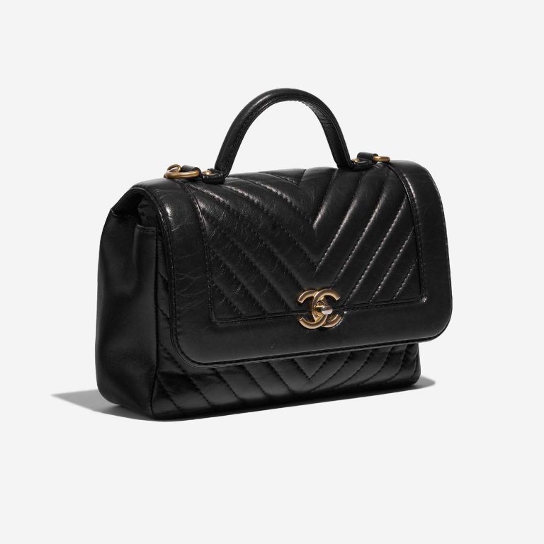 Sac Chanel d'occasion Timeless Poignée Petit Agneau Noir Noir Côté Face | Vendez votre sac de créateur sur Saclab.com