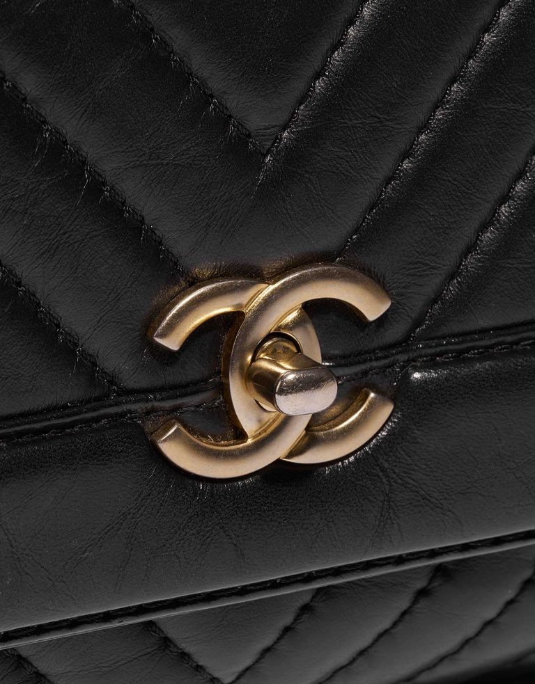 Sac Chanel d'occasion Classique Poignée Petit Agneau Noir Noir Front | Vendez votre sac de créateur sur Saclab.com