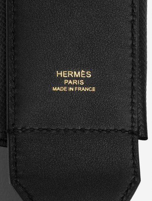 Pre-owned Hermès bag Kelly Pocket Strap Swift / Epsom Black Black Logo | Sell your designer bag on Saclab.com