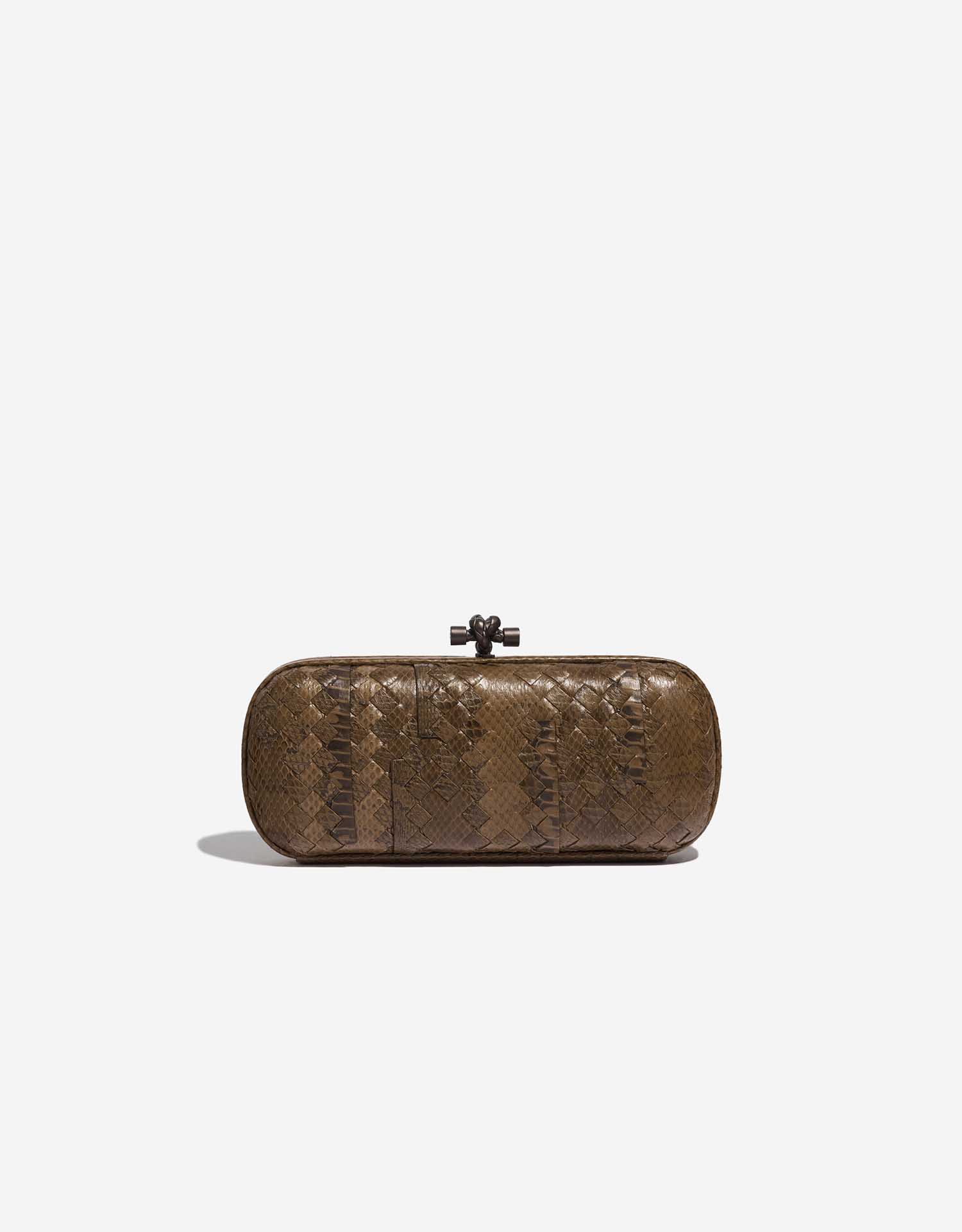 Bottega Veneta Knot Long Clutch in Brown Python Leather — UFO No More