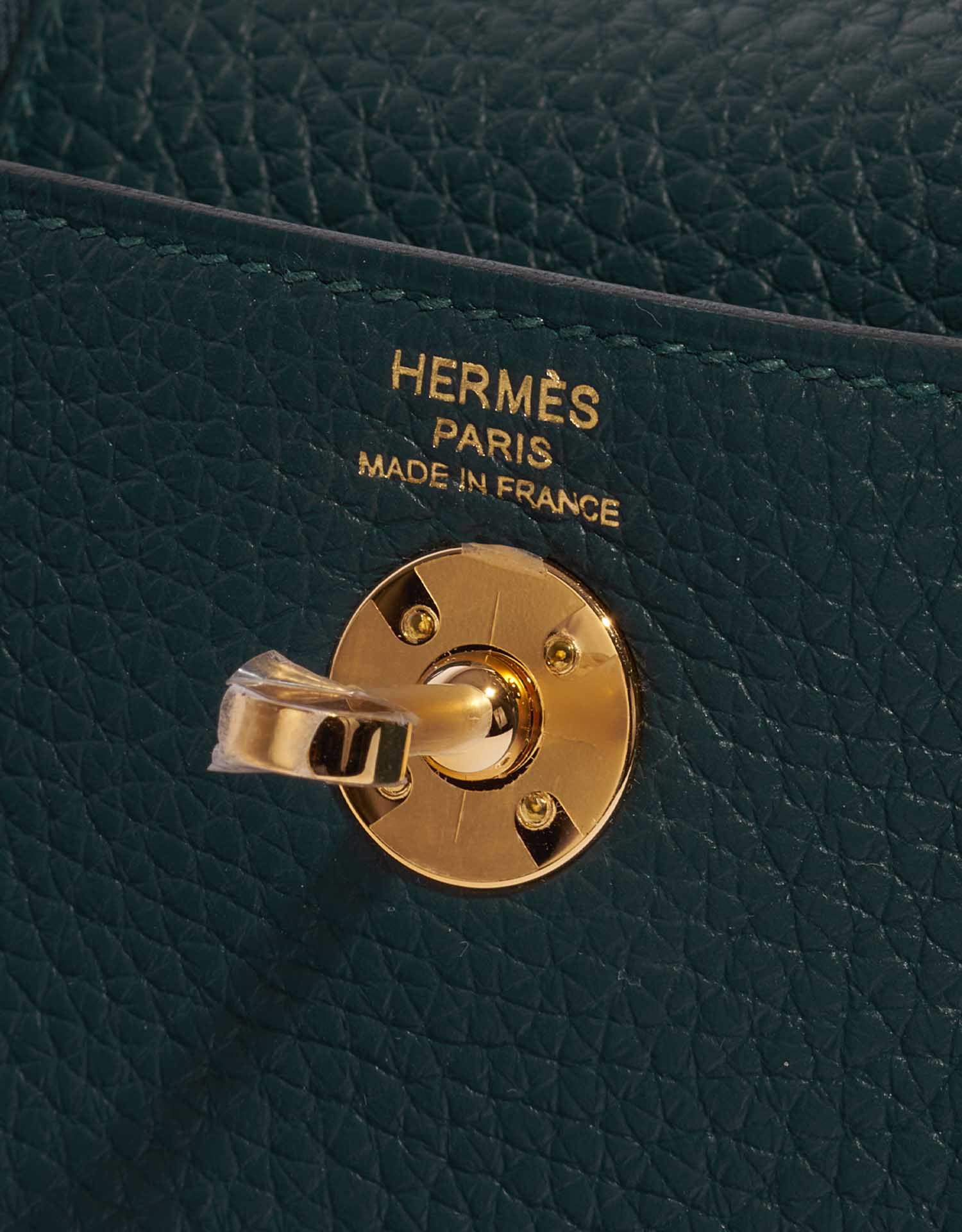 Hermes H079086 Mini Lindy Vert Cypress / CK60 Taurillon Clemence Shoulder  Bags Phw