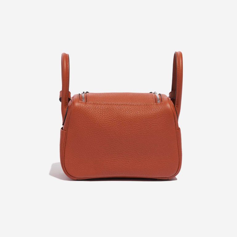 Pre-owned Hermès bag Lindy 20 Mini Clemence Cuivre Red Back | Sell your designer bag on Saclab.com