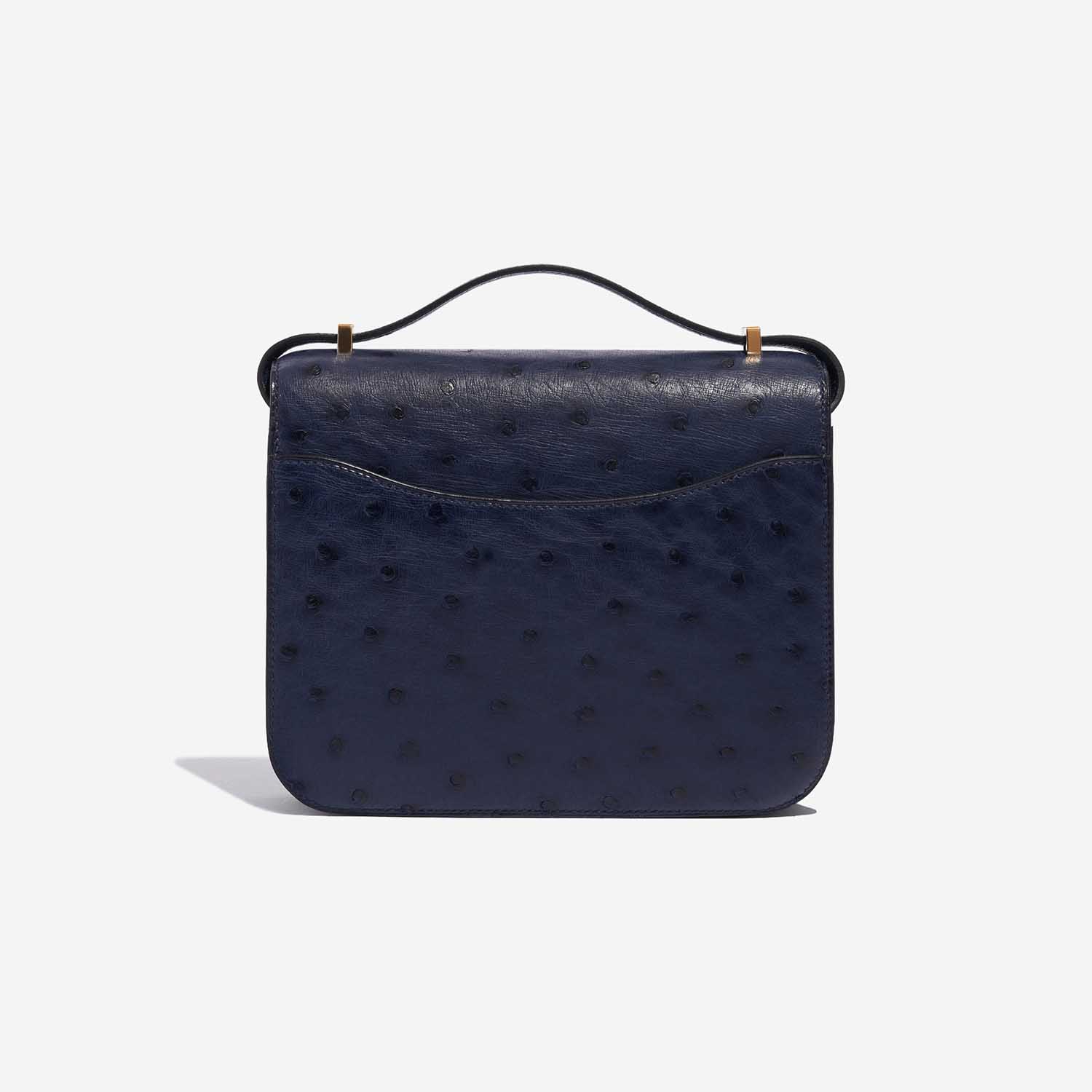 Pre-owned Hermès bag Constance 18 Ostrich Bleu Saphir Blue Back | Sell your designer bag on Saclab.com