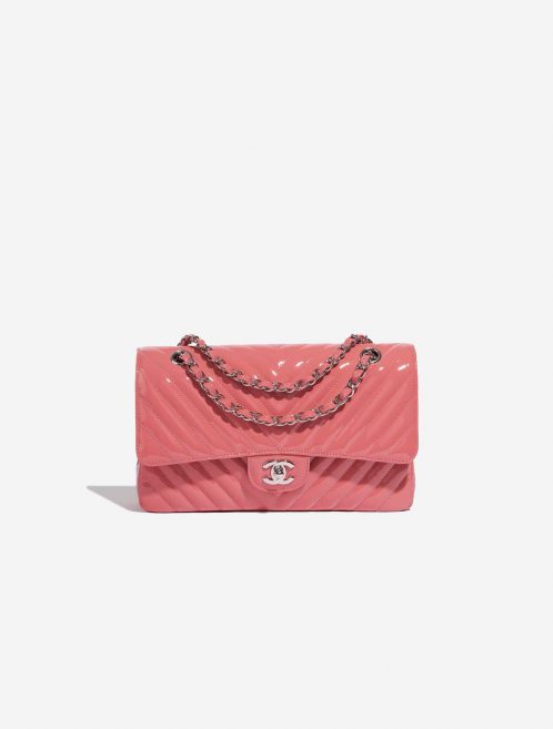 Pre-owned Chanel bag Timeless Medium Patent Pink Pink Front | Sell your designer bag on Saclab.com