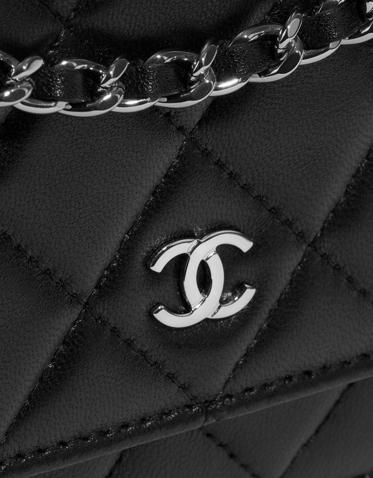 Pre-owned Chanel bag WOC Lamb Black Black Front | Sell your designer bag on Saclab.com