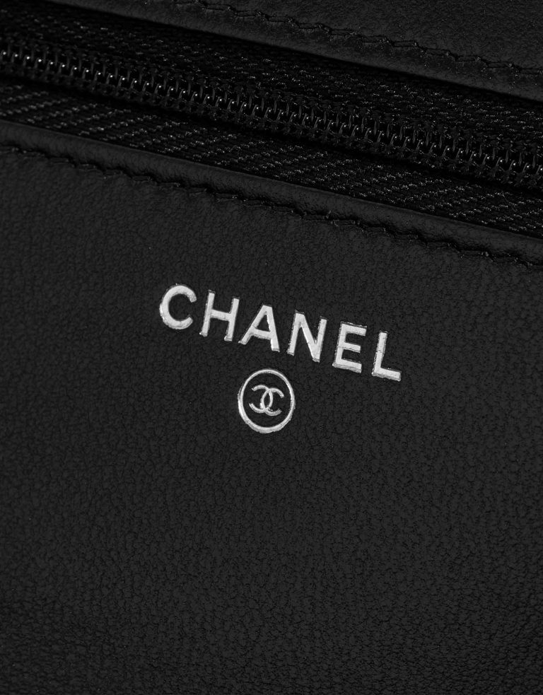 Pre-owned Chanel bag WOC Lamb Black Black Logo | Sell your designer bag on Saclab.com