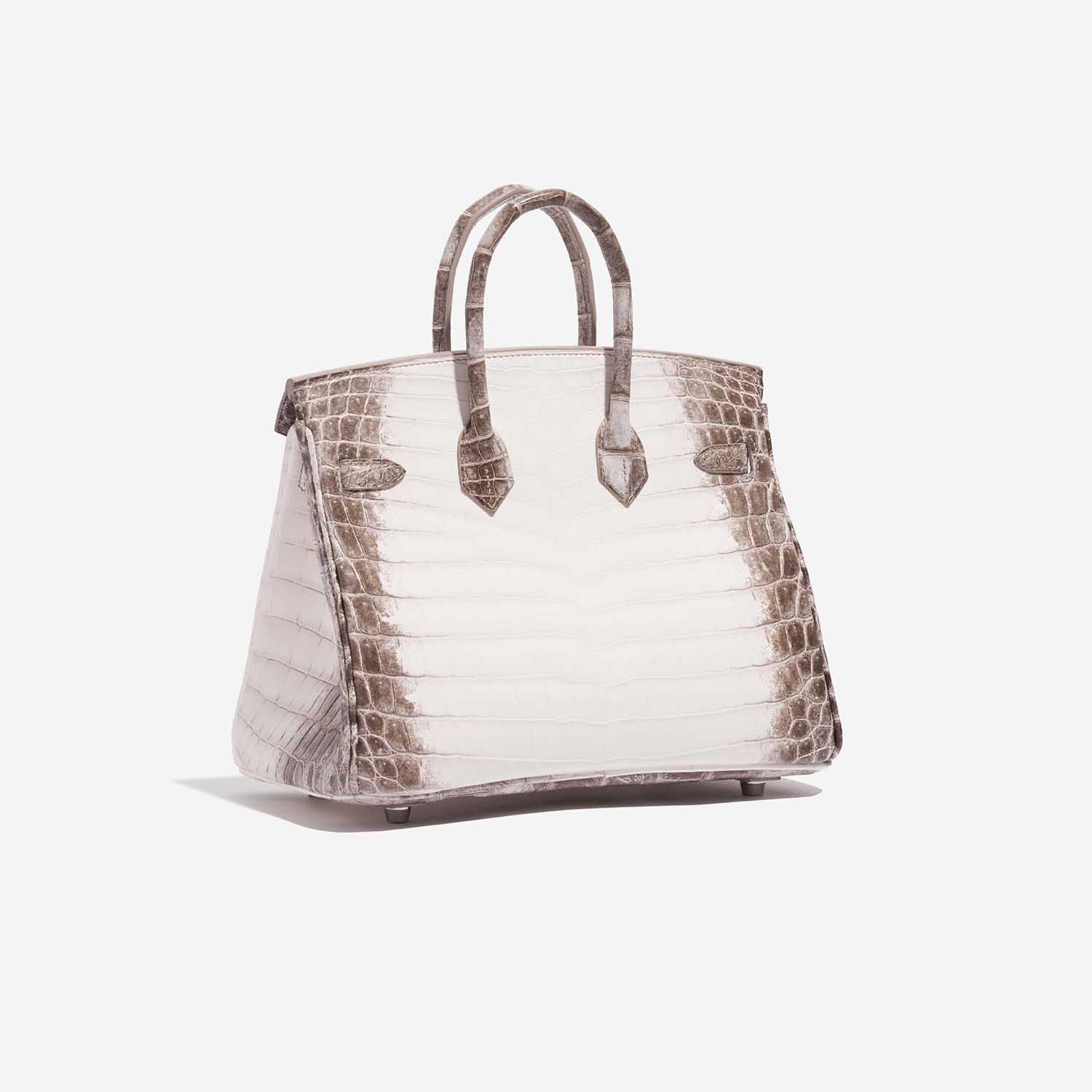 Pre-owned Hermès Tasche Birkin 25 Niloticus Crocodile Himalaya Blanc Brown, White Side Back | Verkaufen Sie Ihre Designer-Tasche auf Saclab.com