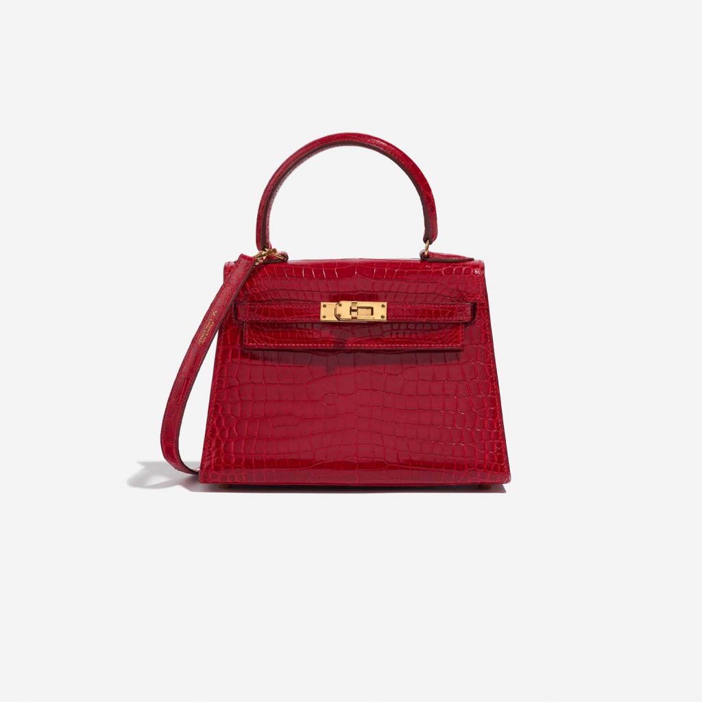 Hermès Kelly Mini Porosus Crocodile Braise | SACLÀB