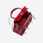 Pre-owned Hermès bag Kelly Mini Porosus Crocodile Braise Red Inside | Sell your designer bag on Saclab.com