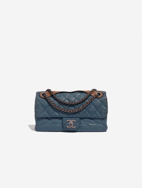 Pre-owned Chanel bag Timeless Medium Lamb Blue / Brown Blue, Brown Front | Sell your designer bag on Saclab.com