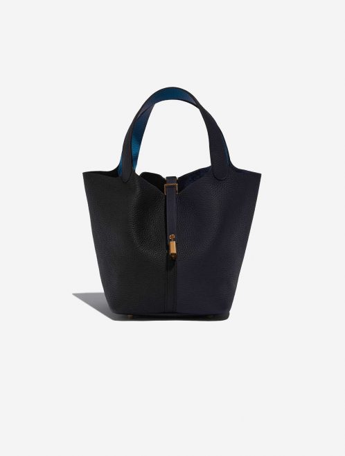 Pre-owned Hermès bag Picotin 22 Taurillon Clemence Blue Nuit / Black / Blue Frida Blue Front | Sell your designer bag on Saclab.com