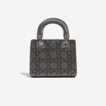 Pre-owned Dior bag Lady Mini Satin Grey Grey Back | Sell your designer bag on Saclab.com