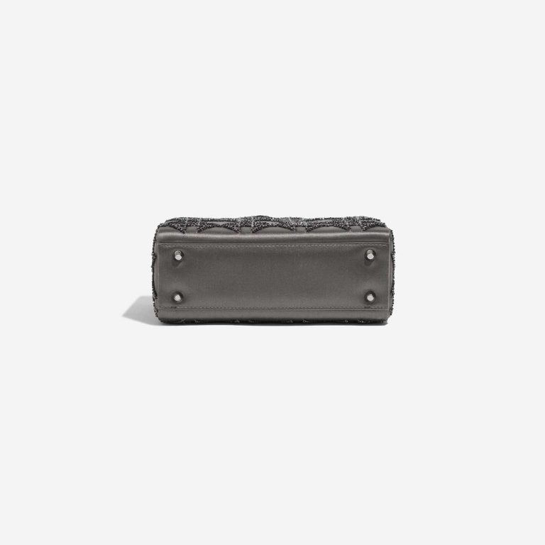 Pre-owned Dior bag Lady Mini Satin Grey Grey Bottom | Sell your designer bag on Saclab.com