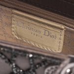 Pre-owned Dior bag Lady Mini Satin Grey Grey Logo | Sell your designer bag on Saclab.com