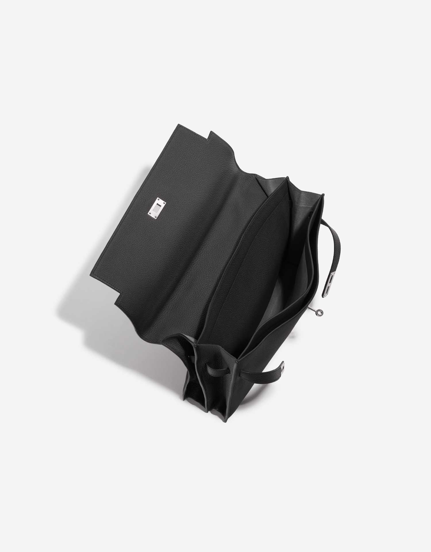 Pre-owned Hermès bag Kelly Depeche 34 HSS Togo Plomb Black Inside | Sell your designer bag on Saclab.com