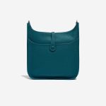Pre-owned Hermès bag Evelyne 29 Taurillon Clemence Vert Bosphore Green Back | Sell your designer bag on Saclab.com