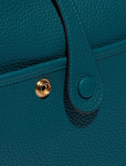 Gebrauchte Hermès Tasche Evelyne 29 Taurillon Clemence Vert Bosphore Grün Verschluss-System | Verkaufen Sie Ihre Designer-Tasche auf Saclab.com