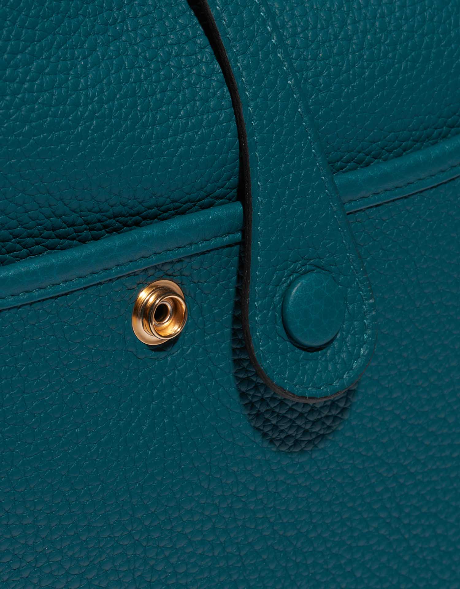 Pre-owned Hermès bag Evelyne 29 Taurillon Clemence Vert Bosphore Green Closing System | Sell your designer bag on Saclab.com