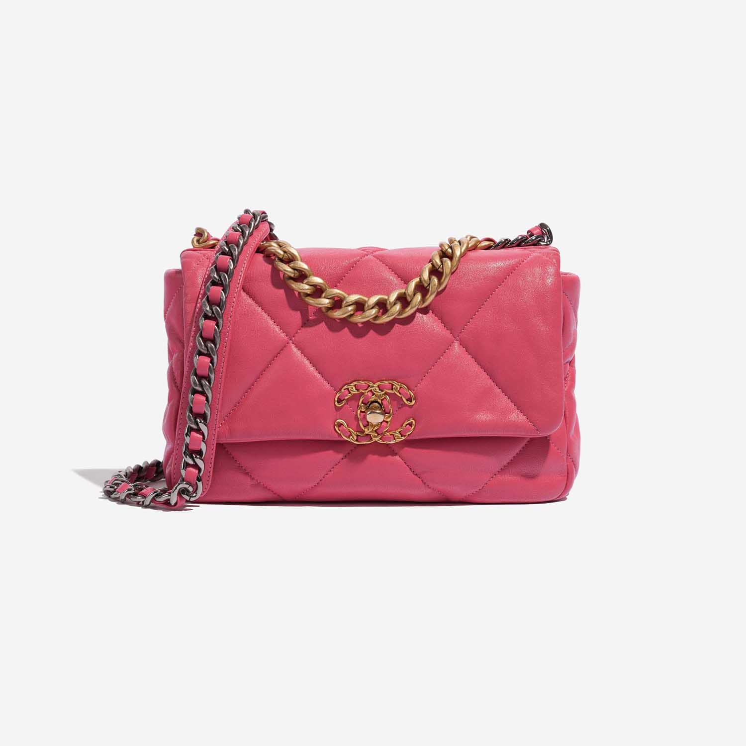 Chanel 19 wool handbag Chanel Pink in Wool - 33449573