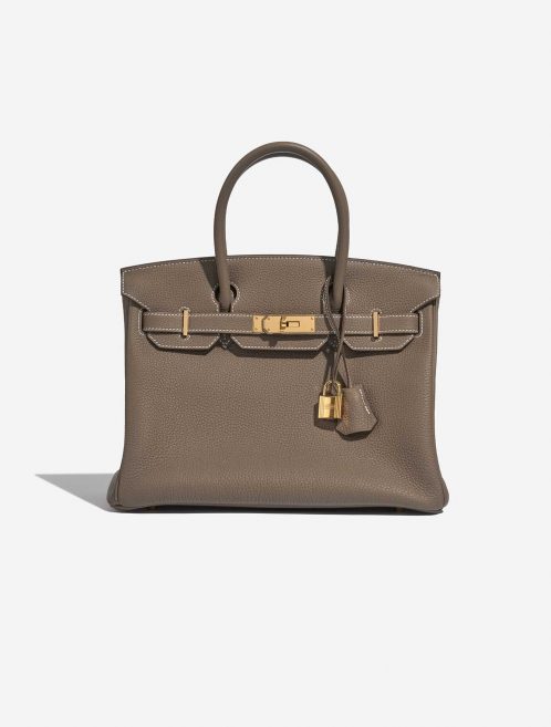 Pre-owned Hermès bag Birkin 30 Togo Etoupe Brown Front | Sell your designer bag on Saclab.com