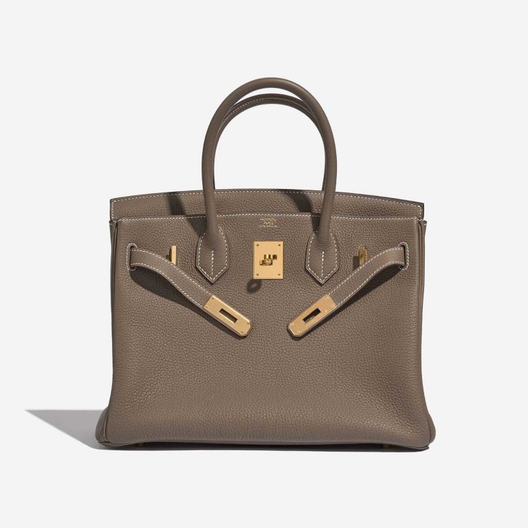 Pre-owned Hermès bag Birkin 30 Togo Etoupe Brown Front Open | Sell your designer bag on Saclab.com