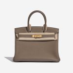 Pre-owned Hermès bag Birkin 30 Togo Etoupe Brown Front Velt | Sell your designer bag on Saclab.com