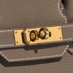 Pre-owned Hermès bag Birkin 30 Togo Etoupe Brown Closing System | Sell your designer bag on Saclab.com