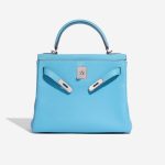 Pre-owned Hermès bag Kelly HSS 28 Togo Blue du Nord / Gris Perle Blue Front Open | Sell your designer bag on Saclab.com