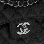 Pre-owned Chanel bag Timeless Medium Caviar Black Black Closing System | Sell your designer bag on Saclab.com
