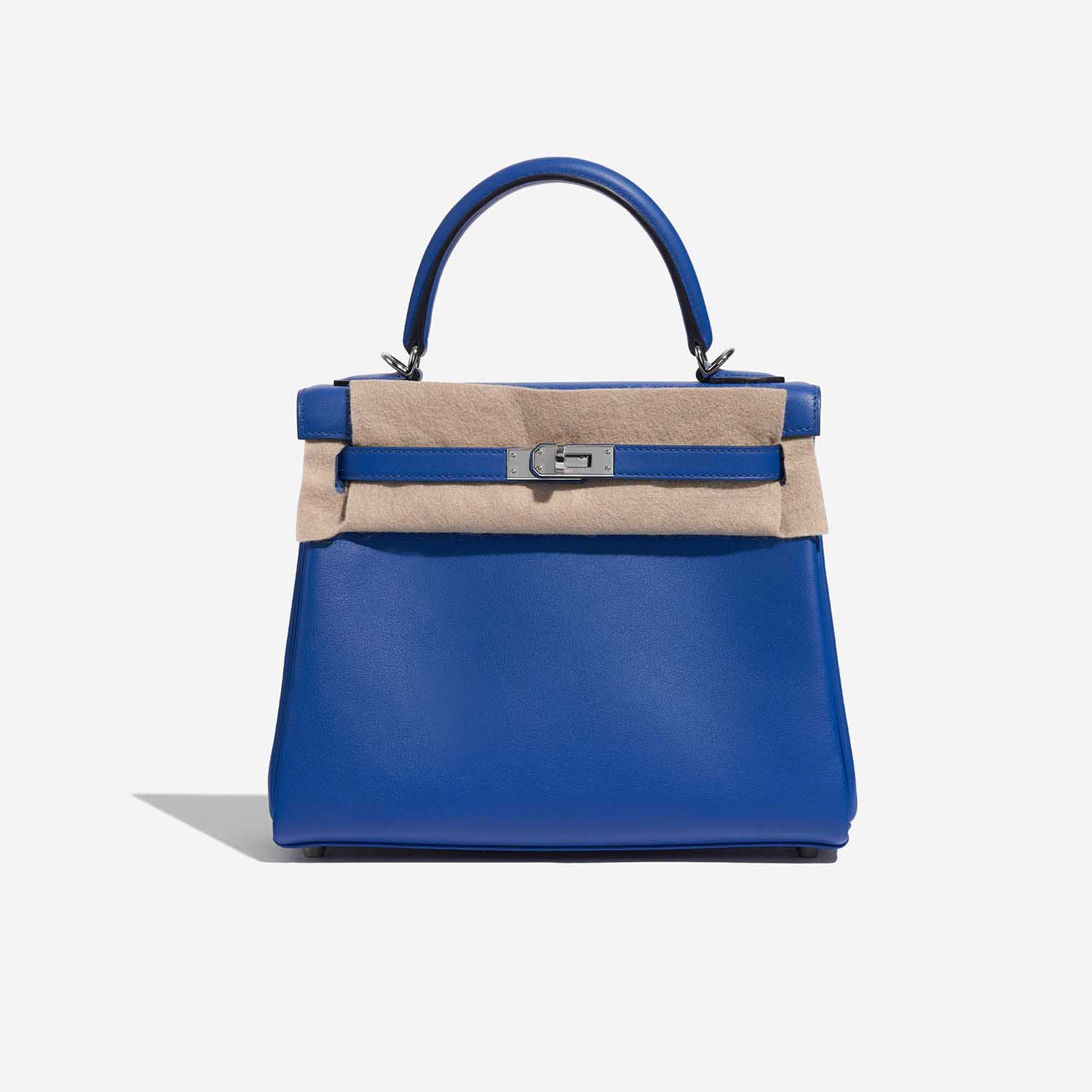 Pre-owned Hermès Tasche Kelly 25 Swift Blau Frankreich Blau Front Velt | Verkaufen Sie Ihre Designer-Tasche auf Saclab.com