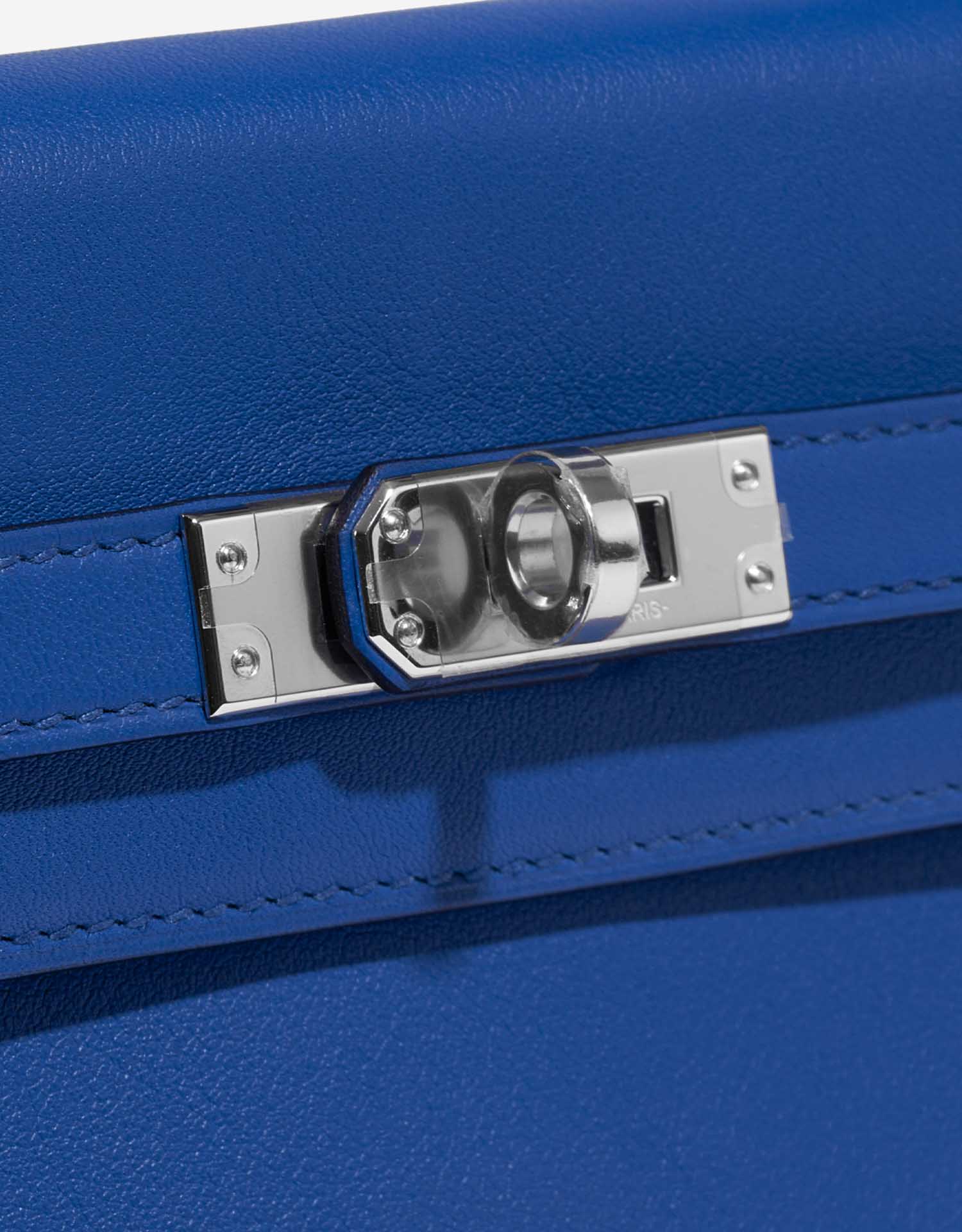 Pre-owned Hermès bag Kelly 25 Swift Blue France Blue Closing System | Sell your designer bag on Saclab.com
