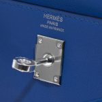 Pre-owned Hermès bag Kelly 25 Swift Blue France Blue Logo | Sell your designer bag on Saclab.com