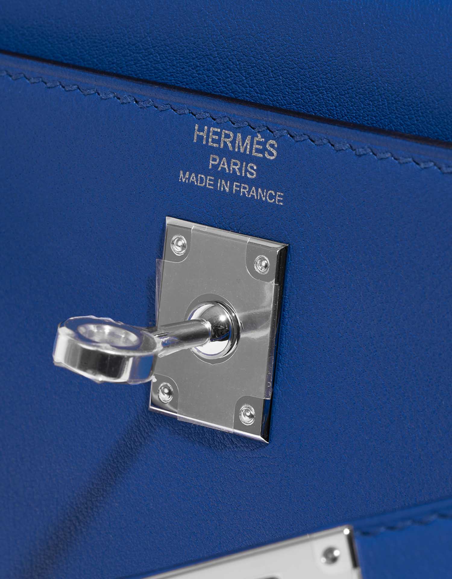 Pre-owned Hermès Tasche Kelly 25 Swift Blau Frankreich Blau Logo | Verkaufen Sie Ihre Designer-Tasche auf Saclab.com