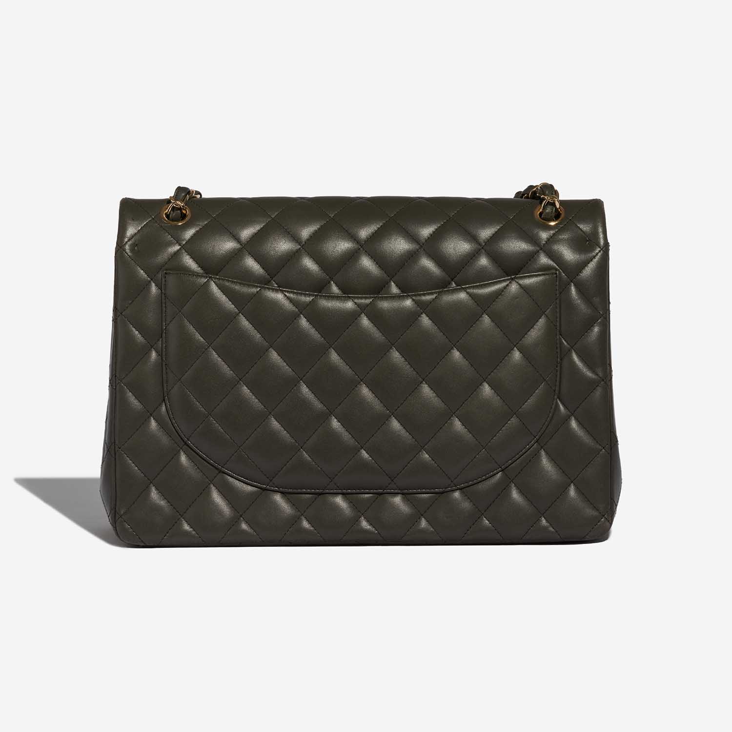 Pre-owned Chanel Tasche Timeless Maxi Lammleder Khaki Grün Zurück | Verkaufen Sie Ihre Designer-Tasche auf Saclab.com