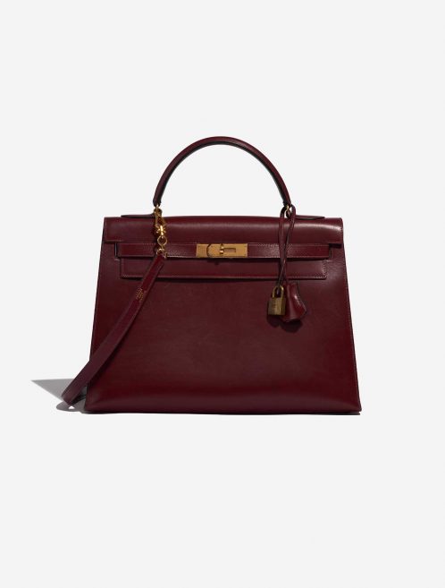 Pre-owned Hermès bag Vintage Kelly 32 Box Rouge H Red Front | Sell your designer bag on Saclab.com