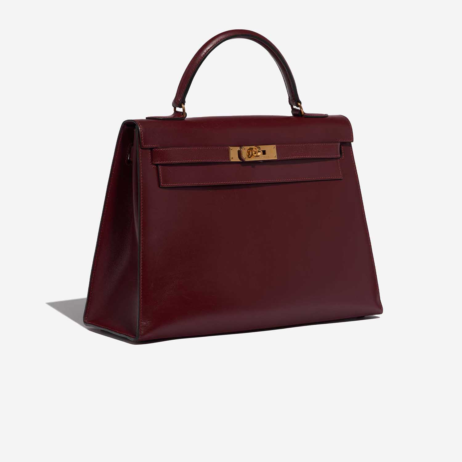 Pre-owned Hermès Tasche Vintage Kelly 32 Box Rouge H Red Side Front | Verkaufen Sie Ihre Designer-Tasche auf Saclab.com