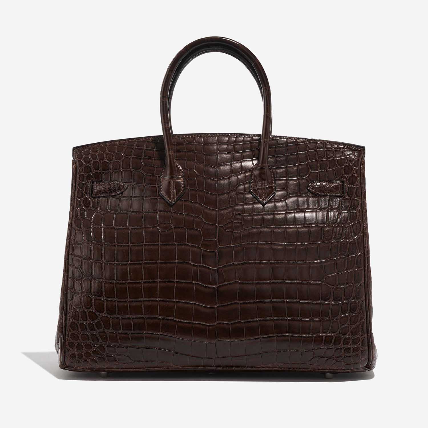 Gebrauchte Hermès Tasche Birkin 35 Krokodil Niloticus Marron Braun Zurück | Verkaufen Sie Ihre Designer-Tasche auf Saclab.com